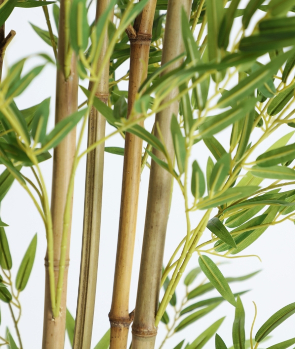 Set 4 plante decorative bambus artificial verde – set 4 bucăți înalte pentru interior [2]