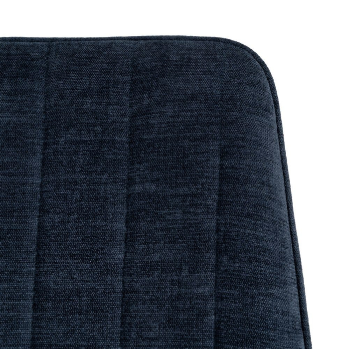 Set 4 scaune albastre din material textil și metal cu tapițerie striată [6]