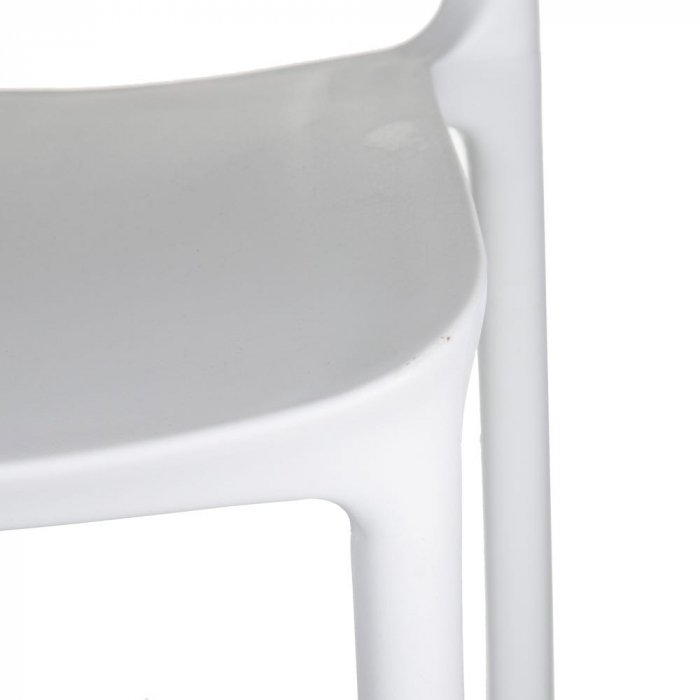 Scaune albe din polipropilenă, stivuibile și ergonomice – set 4 bucăți [5]
