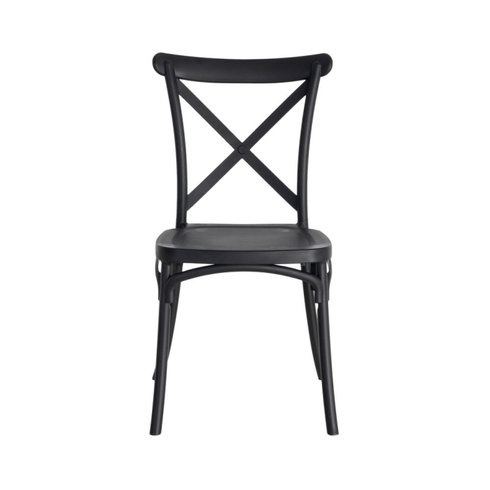 Set 4 scaune antracit stivuibile interior exterior [8]