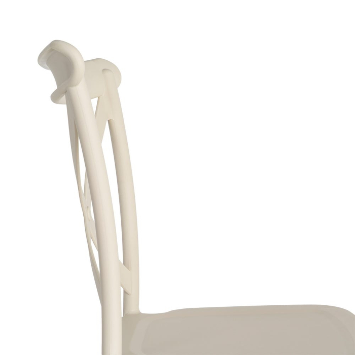 Set 4 scaune crem stivuibile interior exterior HoReCa [2]