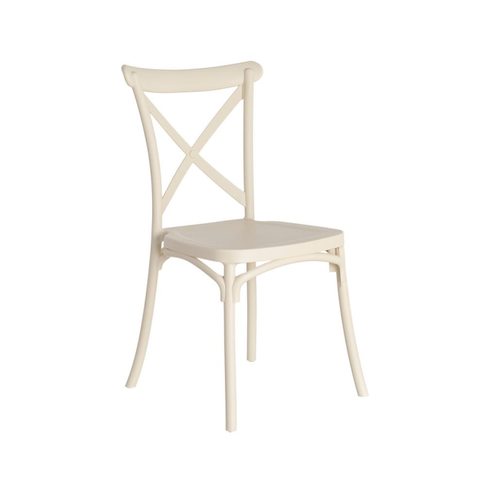 Set 4 scaune crem stivuibile interior exterior HoReCa [11]
