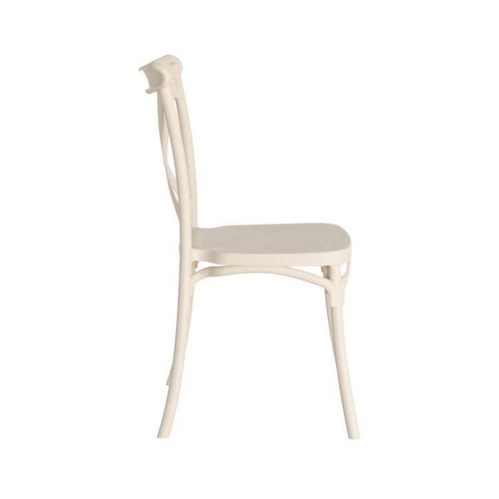 Set 4 scaune crem stivuibile interior exterior HoReCa [5]