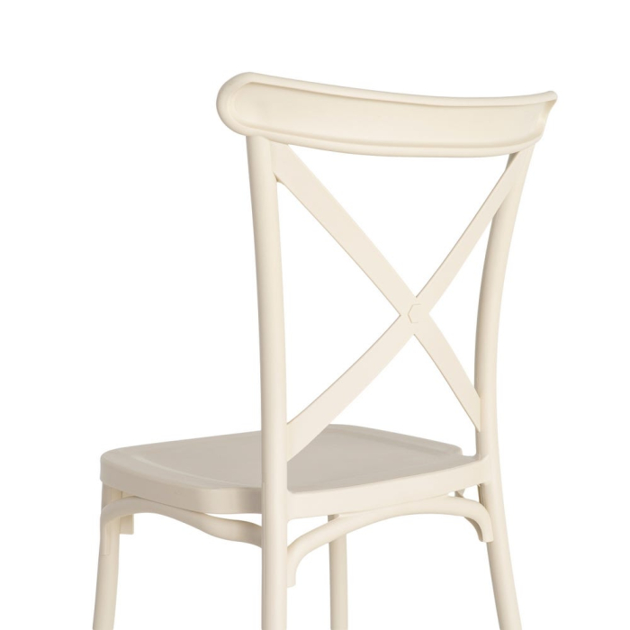 Set 4 scaune crem stivuibile interior exterior HoReCa [4]