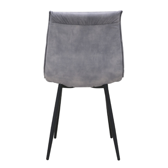 Set 4 scaune de dining din catifea gri argintiu [4]