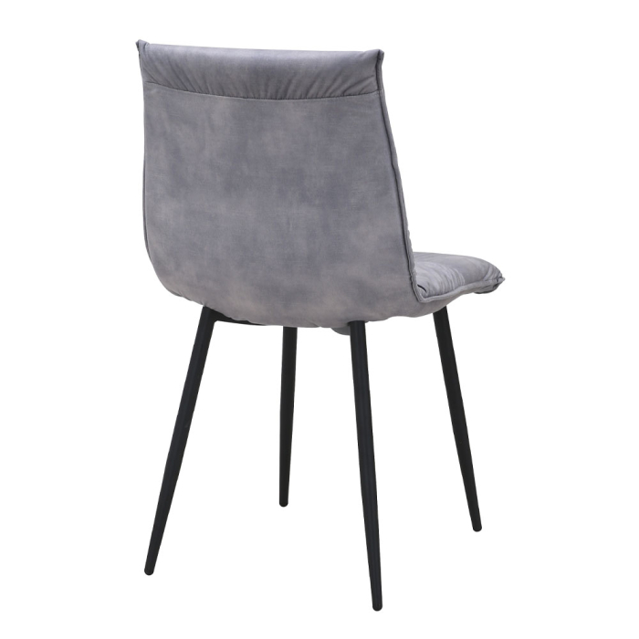Set 4 scaune de dining din catifea gri argintiu [3]