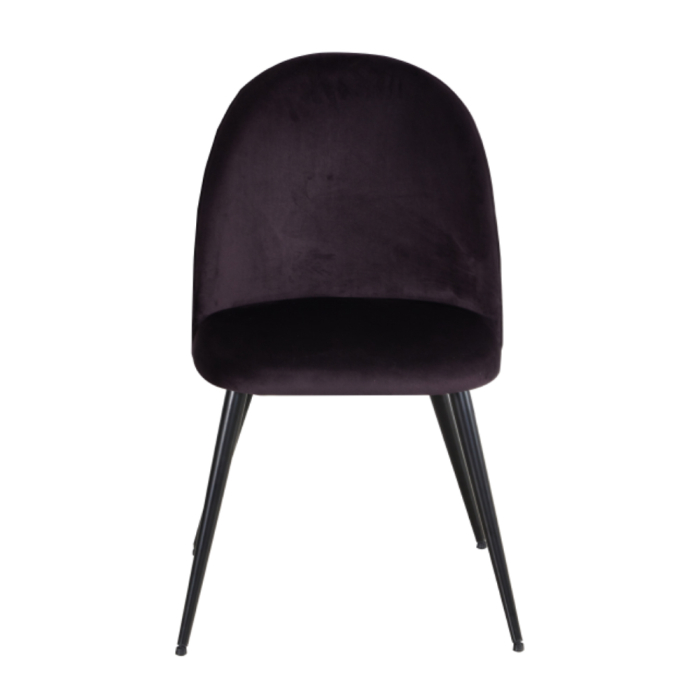 Set 4 scaune de dining din catifea mov [3]