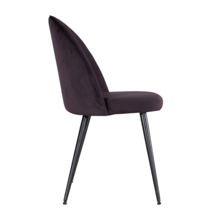 Set 4 scaune de dining din catifea mov [2]