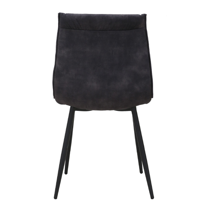Set 4 scaune de dining din catifea neagră antracit [4]