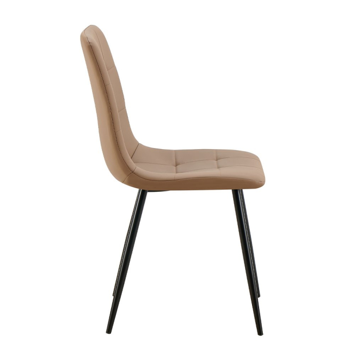 Set 4 scaune de dining din piele ecologică bej [3]