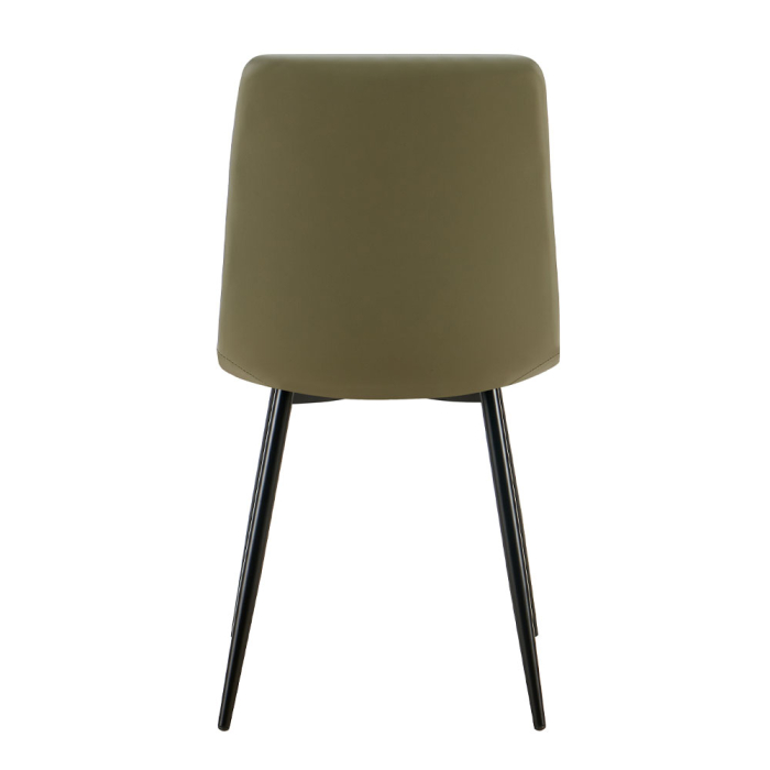 Set 4 scaune de dining din piele ecologică verde oliv [4]