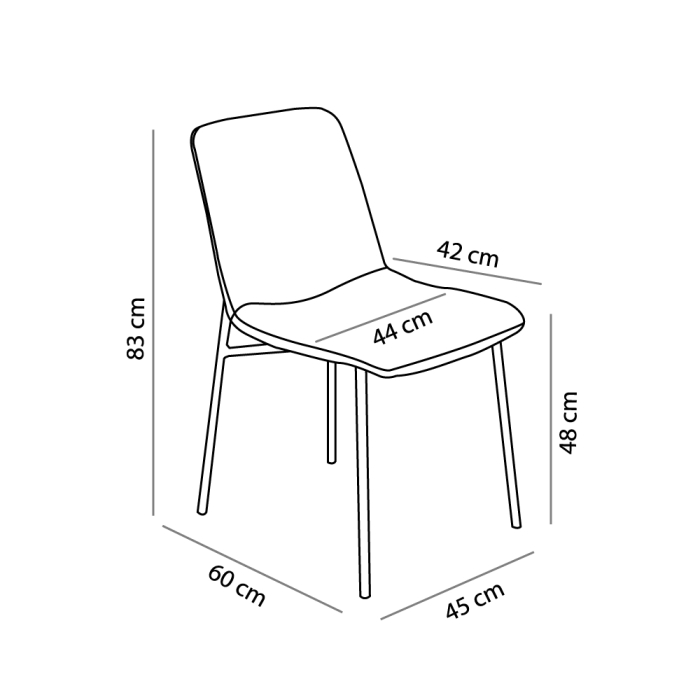 Set 4 scaune de dining din stofă buclé crem [6]