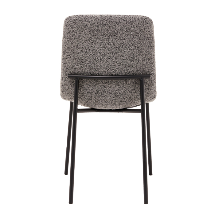 Set 4 scaune de dining din stofă buclé gri [4]