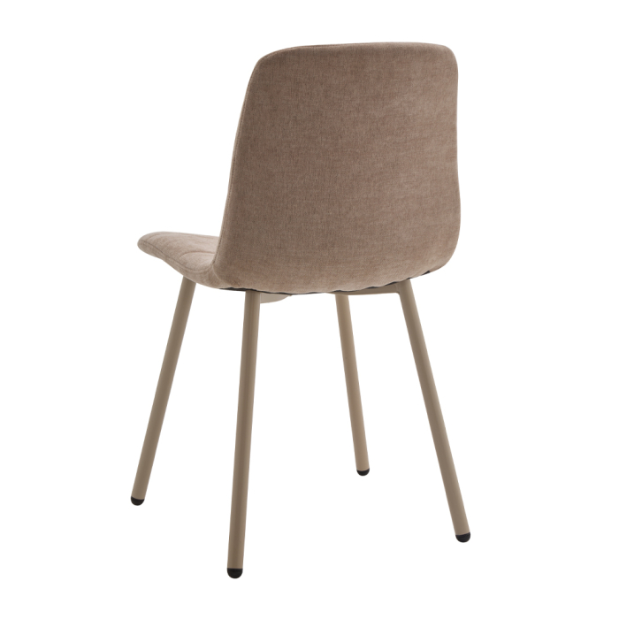 Set 4 scaune de dining din stofă chenille bej [5]