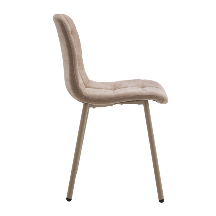 Set 4 scaune de dining din stofă chenille bej [4]