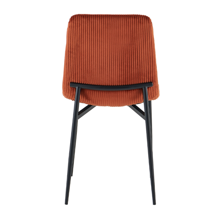 Set 4 scaune de dining din stofă cu textură reliefată teracota [4]