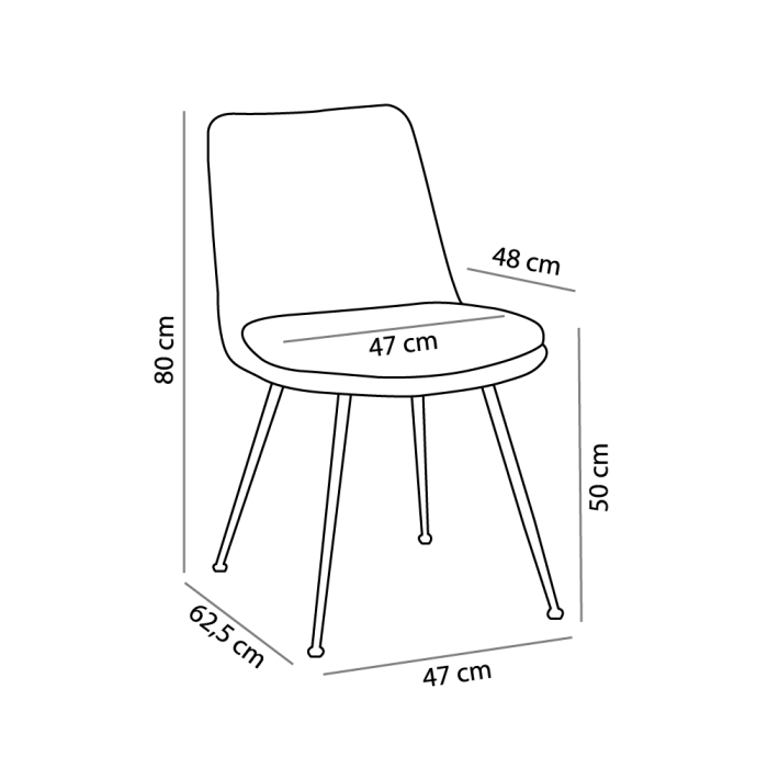 Set 4 scaune de dining din stofă gri deschis tip bucle [8]