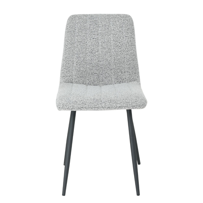 Set 4 scaune de dining din stofă gri deschis tip bucle [7]