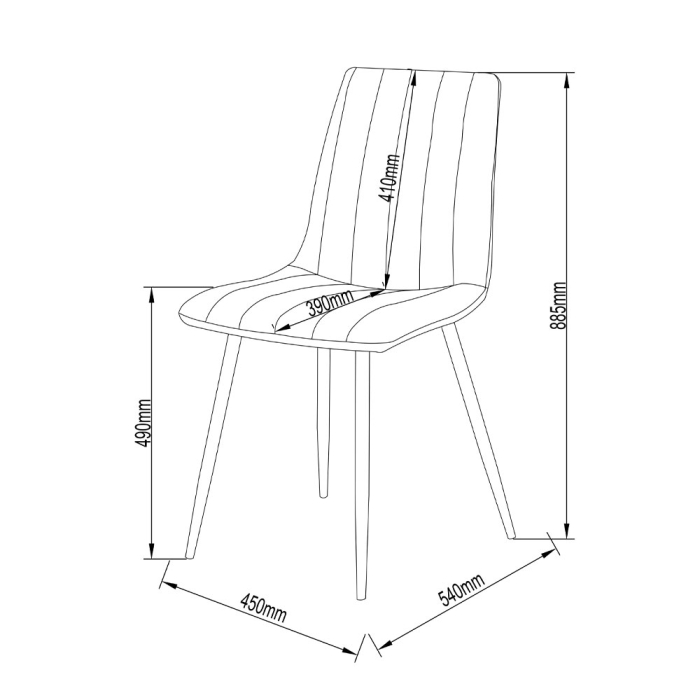Set 4 scaune de dining din stofă gri deschis tip bucle [10]