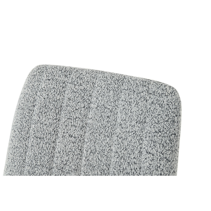 Set 4 scaune de dining din stofă gri deschis tip bucle [8]