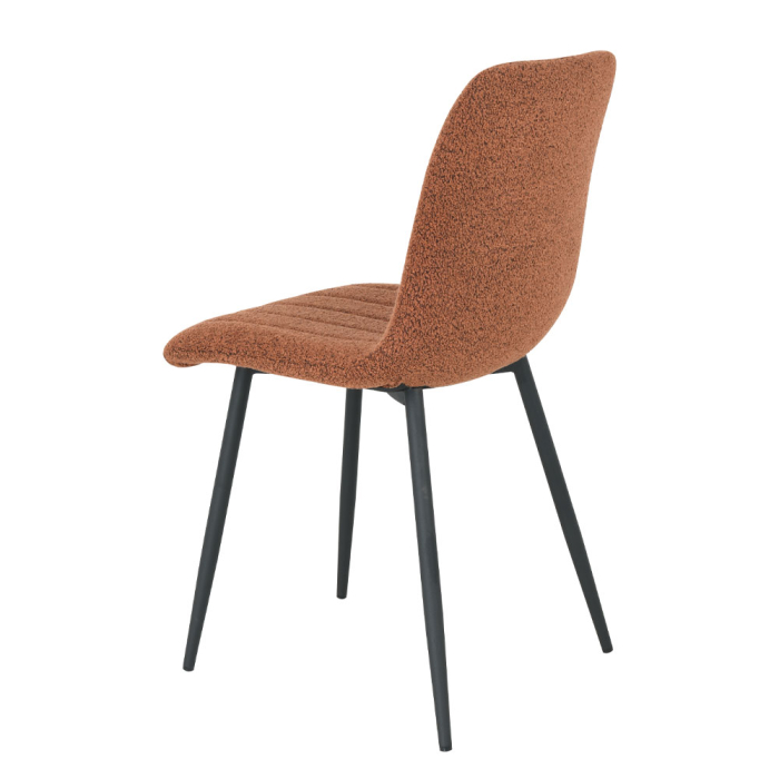 Set 4 scaune de dining din stofă maro tip bucle [4]