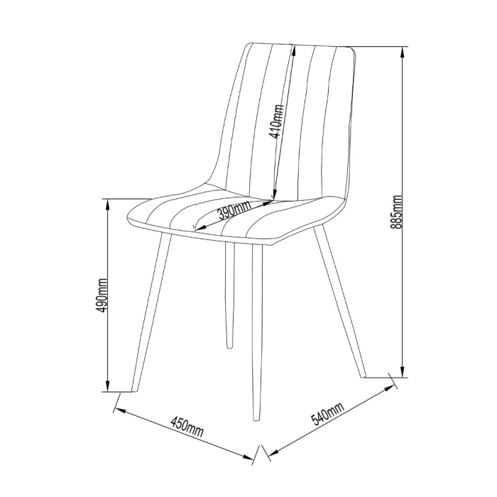 Set 4 scaune de dining din stofă maro tip bucle [7]