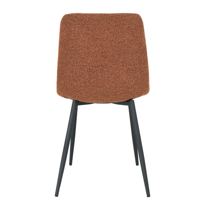 Set 4 scaune de dining din stofă maro tip bucle [5]