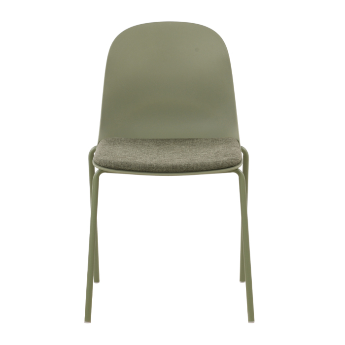 Set 4 scaune de dining grădină și HORECA din polipropilenă verde oliv [3]