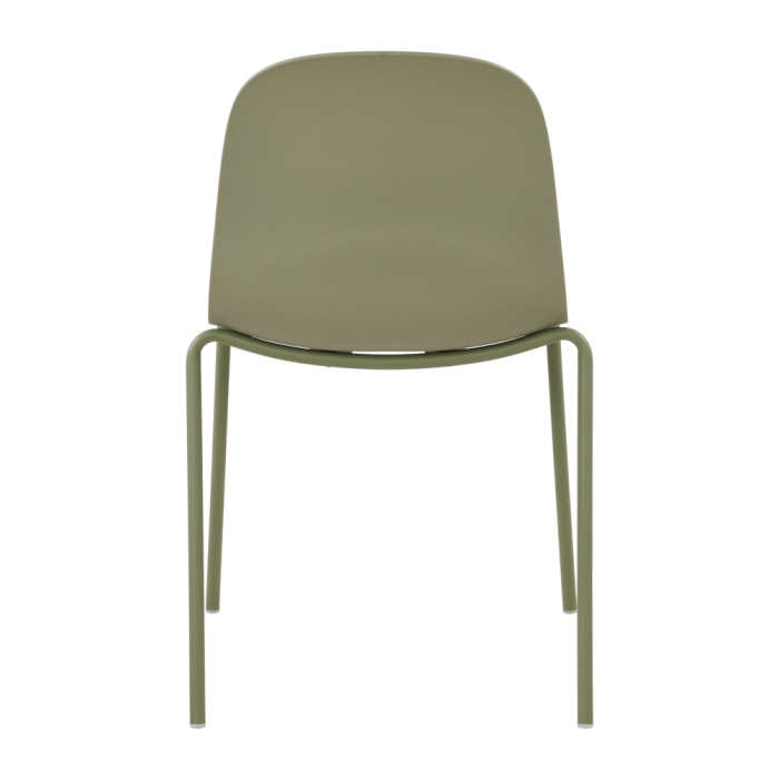 Set 4 scaune de dining grădină și HORECA din polipropilenă verde oliv [5]
