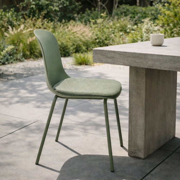 Set 4 scaune de dining grădină și HORECA din polipropilenă verde oliv [2]