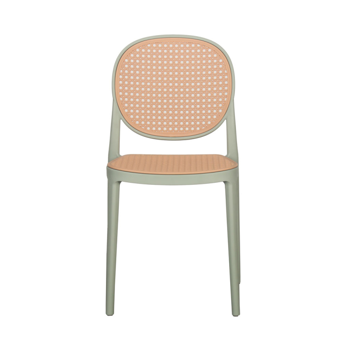 Set 4 scaune de dining și grădină din polipropilenă gri [4]