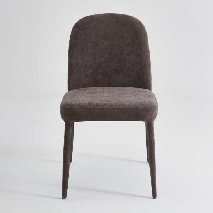 Set 4 scaune dining și Horeca din stofă chenille maro [4]