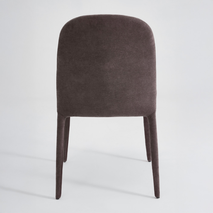 Set 4 scaune dining și Horeca din stofă chenille maro [3]