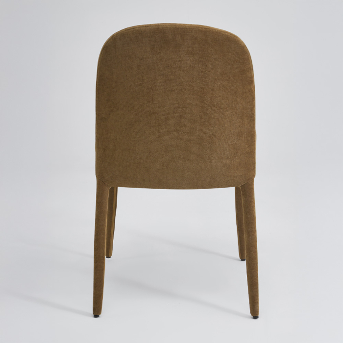 Set 4 scaune dining și Horeca din stofă chenille muștar [5]