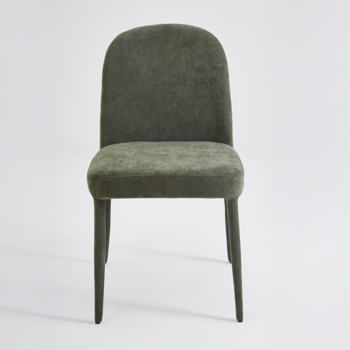 Set 4 scaune dining și Horeca din stofă chenille verde oliv [5]