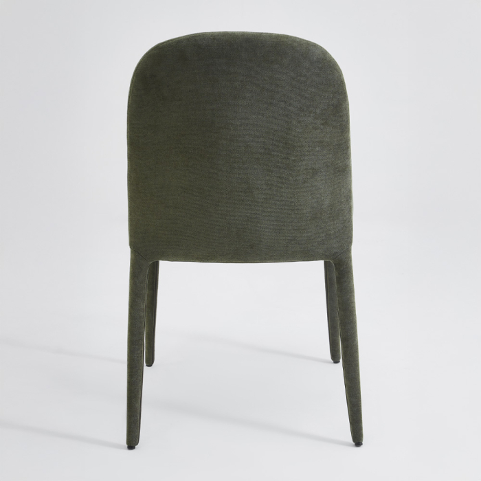 Set 4 scaune dining și Horeca din stofă chenille verde oliv [4]