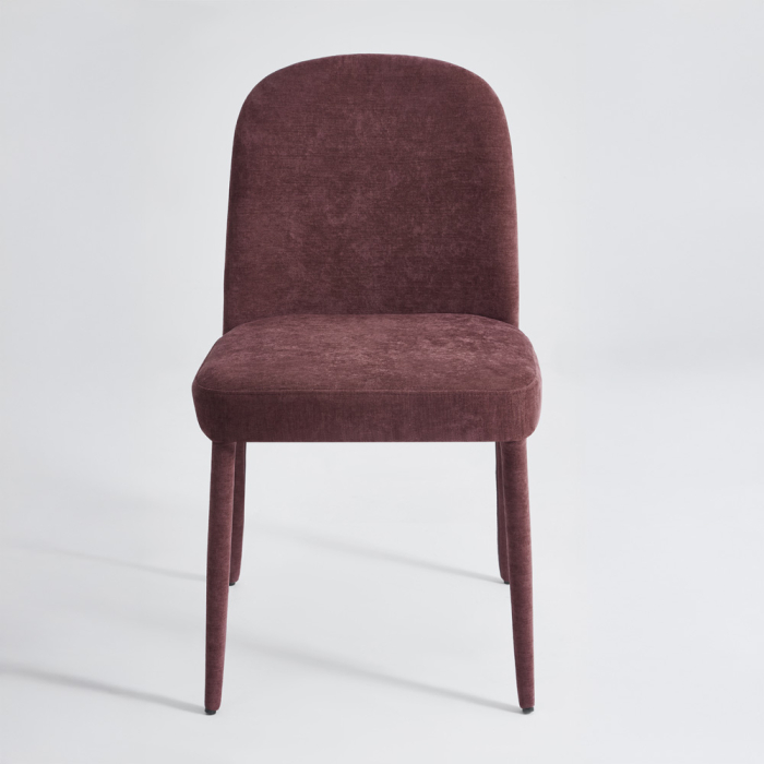 Set 4 scaune dining și Horeca din stofă chenille vișiniu bordo [4]