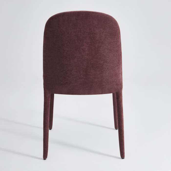 Set 4 scaune dining și Horeca din stofă chenille vișiniu bordo [3]