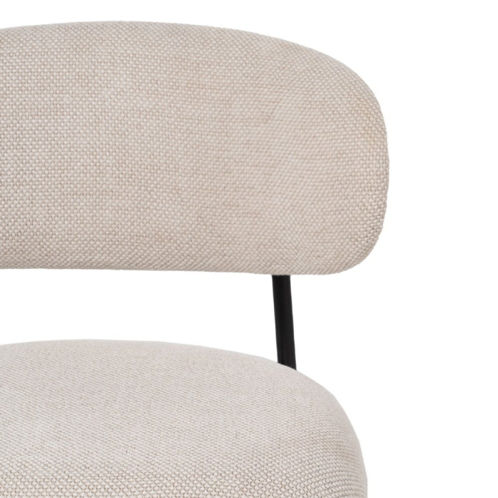 Set scaune crem stofa si metal|Scaune moderne pentru interioare elegante [6]