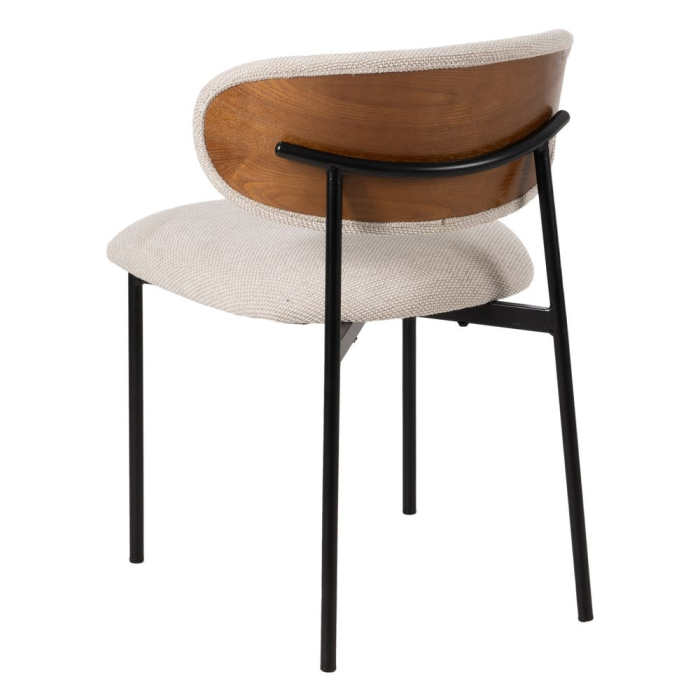Set scaune crem stofa si metal|Scaune moderne pentru interioare elegante [5]
