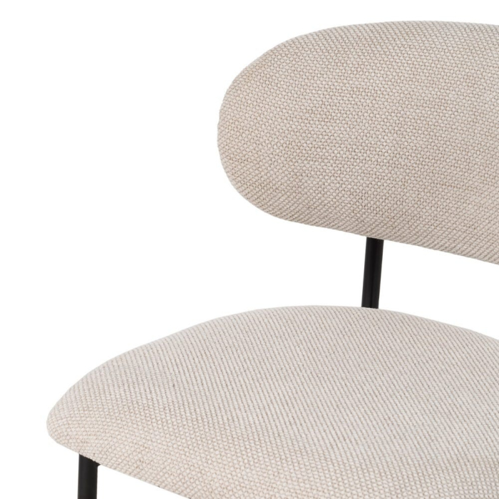 Set scaune crem stofa si metal|Scaune moderne pentru interioare elegante [7]