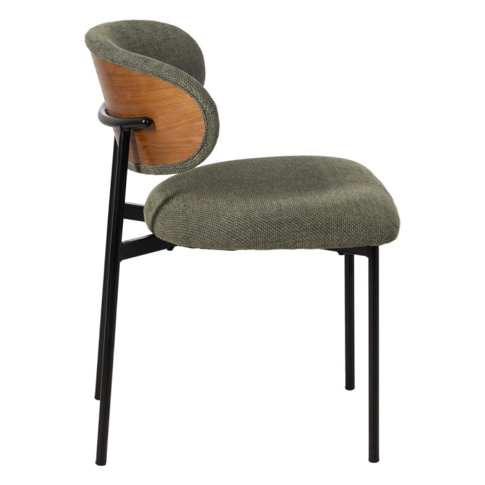 Set scaune verzi stofa si metal|Scaune moderne pentru decor rafinat [4]
