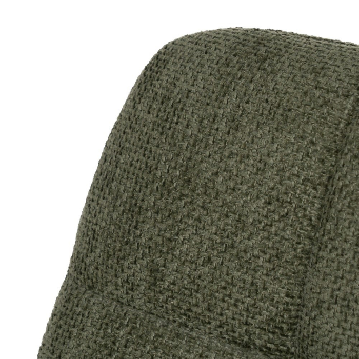 Set 4 scaune dining din stofă verde cu metal negru [6]