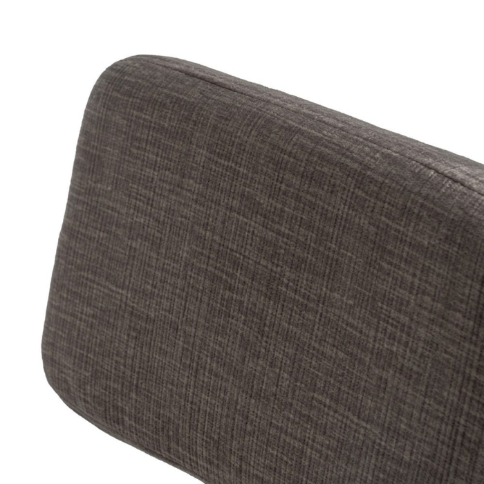 Set 4 scaune dining gri din stofă cu picioare metalice negre [7]