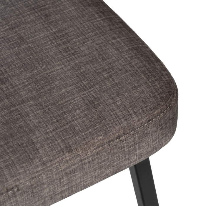 Set 4 scaune dining gri din stofă cu picioare metalice negre [9]
