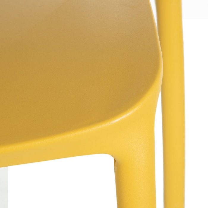 Scaune galbene din polipropilenă, ergonomice și stivuibile – set 4 bucăți [7]