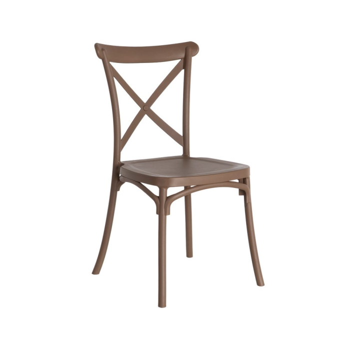 Set 4 scaune maro stivuibile interior exterior HoReCa [11]