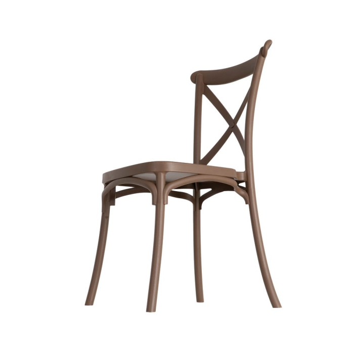Set 4 scaune maro stivuibile interior exterior HoReCa [7]