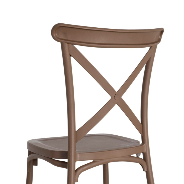 Set 4 scaune maro stivuibile interior exterior HoReCa [4]