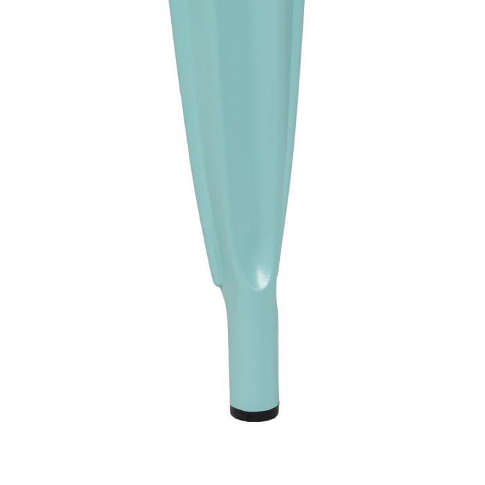 Scaune metalice turquoise stil Tolix – set 4 bucăți, robuste și stivuibile [12]